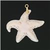 Image 2 : Vintage 14k Gold Bail Carved Mother of Pearl Starfish Collectible Charm Pendant