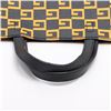 Image 6 : Gucci Black Yellow PVC Leather Square Tote Bag