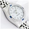 Image 6 : Rolex Sapphire Quickset White Index Diamond Sapphire Datejust Wristwatch
