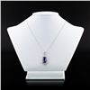 Image 1 : 7.90 ctw Tanzanite and 0.95 ctw Diamond Platinum Pendant (GIA CERTIFIED)