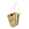 Image 2 : Celine Neutral Woven Embroidered Straw Classic Panier Bucket Bag