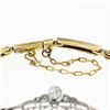 Image 9 : Antique Edwardian 18k Gold Platinum Black Onyx & Rose Cut Diamond Belly Bracelet