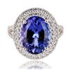 Image 1 : 5.78 ctw Tanzanite and 0.93 ctw Diamond Platinum Ring