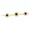 Image 5 : Men's 14k Gold Square Black Onyx Infinite Octagon Cuff Links & 3 Button Stud Set