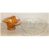 Image 1 : CARNIVAL GLASS MARIGOLD DISH & CRYSTAL