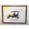 Image 1 : CROSS STITCH OLDSMOBILE CAR FRAMED ART PICTURE