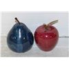Image 1 : POLISHED BLUE PEAR STONE & RED APPLE