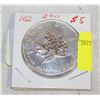 Image 1 : 2011 1 OZ CANADIAN $5 SILVER COIN