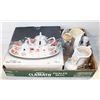 Image 1 : LOT WITH SILVER PLATED TEA SET & KNICK KNACKS