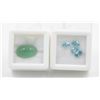Image 1 : #222-HEATED BLUE ZIRCON 3.15CT  & AVENTURINE 5.90C