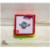 Image 1 : SZ 8.5 SILVER PLATED BLUE RING