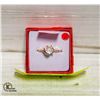 Image 1 : SZ 7 GOLD PLATED CZ CLEAR RING