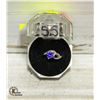 Image 1 : SZ 5.5 PURPLE STONE SILVER PLATED RING