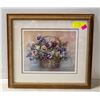 Image 1 : LENA LIU FLORAL PANSY BOUQUET ART PRINT LIMITED