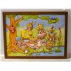 Image 1 : QUILTED BUNNIES FRAMED ART