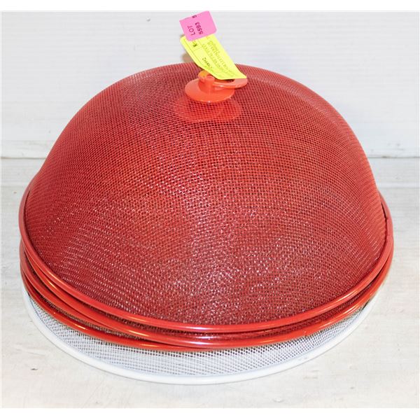 SET OF 5 MESH METAL FOOD COVERS FOR LEFTOVERS OR