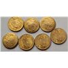 Image 2 : 20)  LOT OF 7 24 KT GOLD PLATED MAXIMILLIAN MINI C