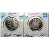 Image 1 : 10)  LOT OF 2 CANADIAN 1952-2002 P GOLDEN JUBILEE