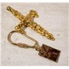 Image 1 : ESTATE LARGE CROSS PENDANT & KEY CHAIN-ESTATE