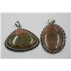 Image 1 : #174-NATURAL UNAKITE PENDANT 2 PCS