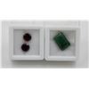 Image 1 : #240-DARK RED GARNET 3.35CT & GREEN EMERALD 6.40CT