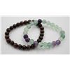 Image 1 : #196- NATURAL FLOURITE &  RED TIGER EYE GEMSTONE