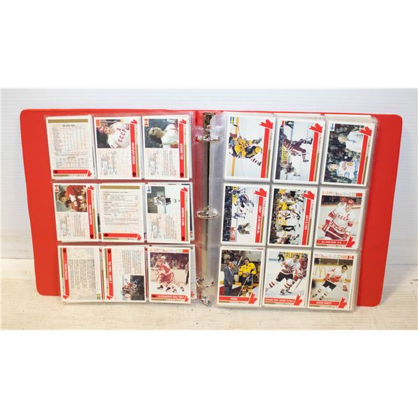 BINDER OF 1976 CANADA CUP COLLECTOR CARDS