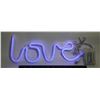 Image 1 : "LOVE" BLUE LIGHT UP WALL SIGN. TESTED, WORKING