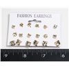 Image 1 : NEW GOLD TONE RHINESTONE STUD EARRINGS