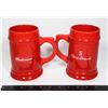 Image 1 : 2 NEW CERAMIC BUDWEISER CALGARY STAMPEDE BEER MUGS