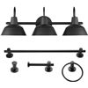 Image 1 : NEW GLOBE BROOKLYN 5 PIECE BATH SET MATTE BLACK