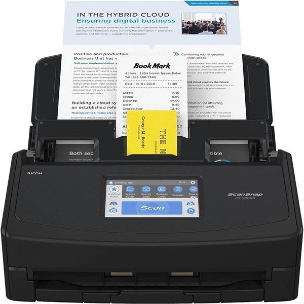 NEW SCANSNAP IX1600 ADOBE DELUXE DOCUMENT SCANNER