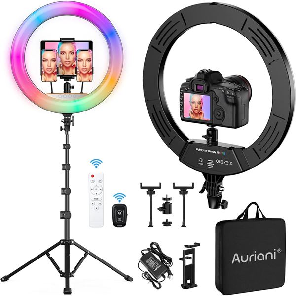 NEW AURIANI 18 INCH RING LIGHT KIT