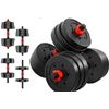 Image 1 : NEW ADJUSTABLE 20KG DUMBELL SET