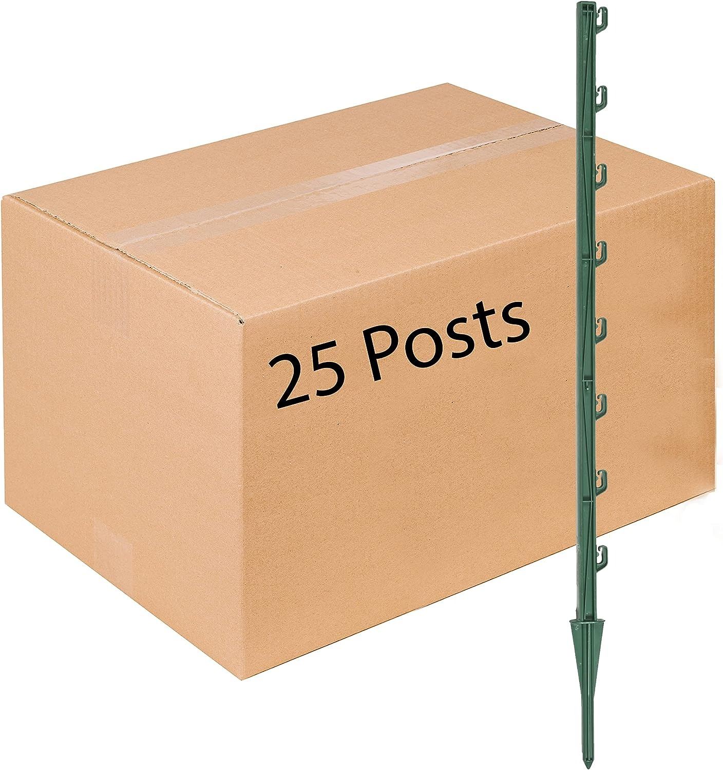 25 Posts NEW 25 PACK GREEN GARDEN FENCE POSTS
