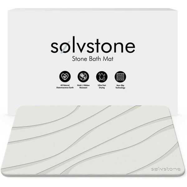 NEW SOLVSTONE DIATOMACEOUS STONE SMALL BATH 'MAT'