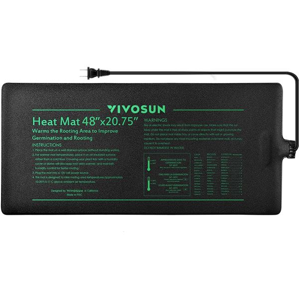 NEW VIVOSUN HEAT MAT 48 INCH X 20.75 INCH - WARMS