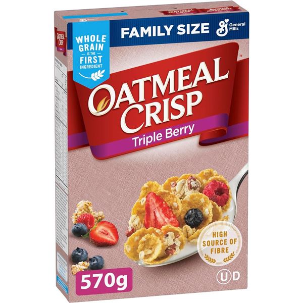 NEW 3 BOXES OF OATMEAL CRISP TRIPLE BERRY CEREAL