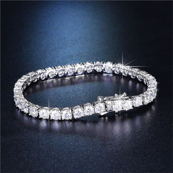 11 CT GRA CERTIFIED MOISSANITE 925 STERLING BRACELET