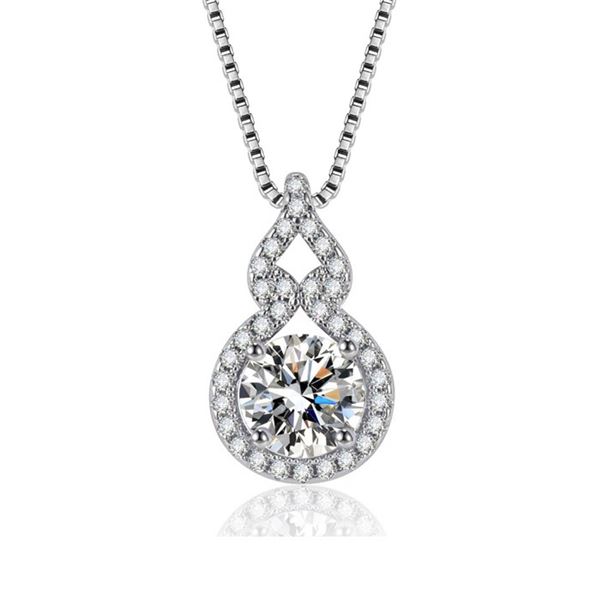 1 CT GRA CERTIFIED MOISSANITE 925 SILVER NECKLACE