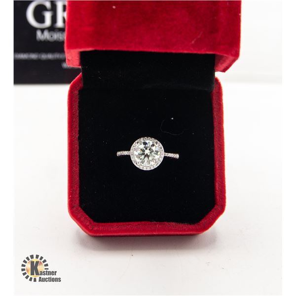 GRA CERTIFIED 2.00 CARAT MOISSANITE VVS D