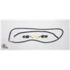 Image 1 : BLACK AKOYA 18" SINGLE STRAND NECKLACE, 7.25"