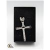 SILVER ALLOY CROSS AND CHAIN