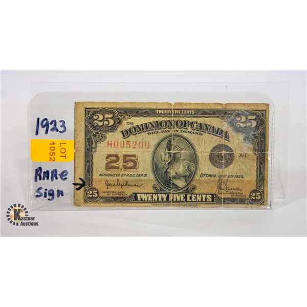 1923 25-CENT SHINPLASTER