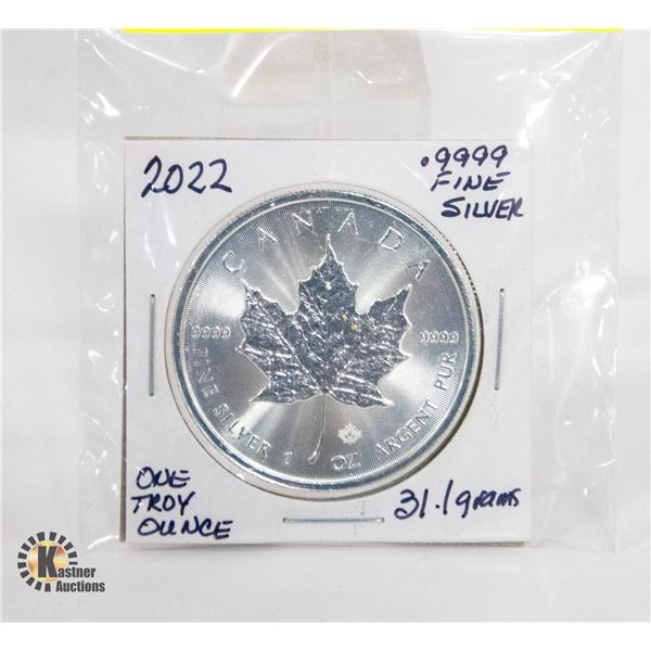 2022 .9999 FINE SILVER 31.1 GRAMS/ONE TROY