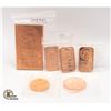 1/2 LB USA COPPER BAR + 5 PCS 1 OZ EACH ALL