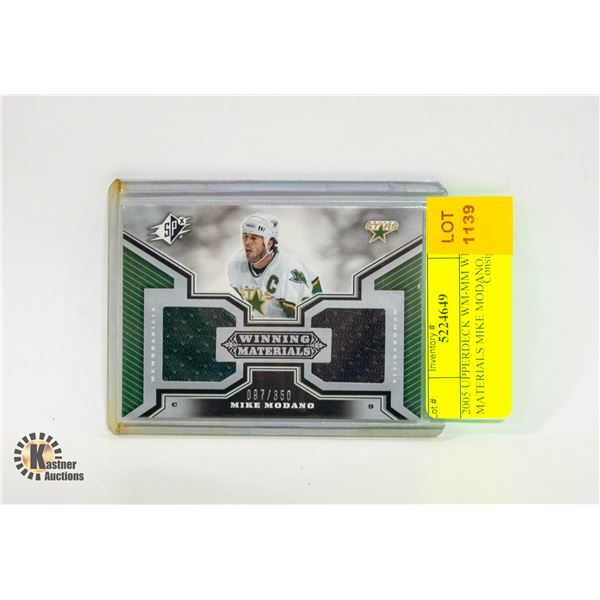 2005 UPPERDECK WM-MM WINNING MATERIALS MIKE MODANO