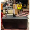 Image 1 : VINTAGE BLACK VANITY WITH MIRROR 68" X 18" X 60"