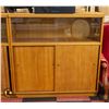 Image 1 : VINTAGE CEDAR GLASS DOOR STORAGE CABINET