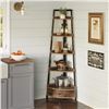 Image 2 : NEW SEVENTABLE 5-TIER CORNER SHELF WITH DRAWER